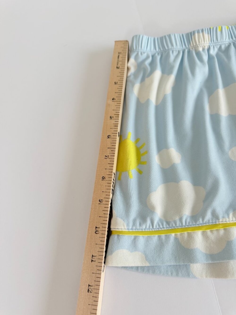 Kate Spade New York Sun & Clouds Pajama Set Women's Short Sleeve Shorts Blue - Picture 7 of 8